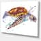 Designart - Brown Sea Turtle Watercolor - Contemporary Animal Art Canvas
